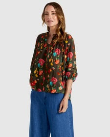Guadalupe Top -Brown