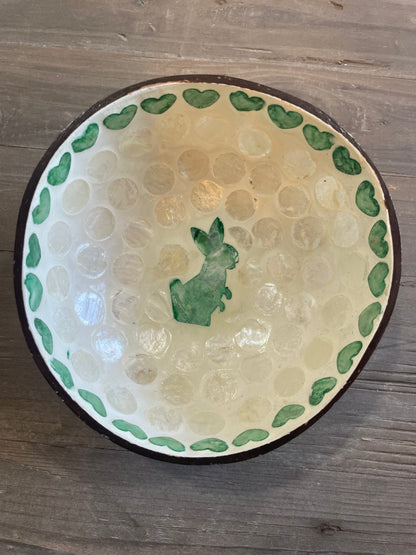 Coconut Bowl- Green Rabbit