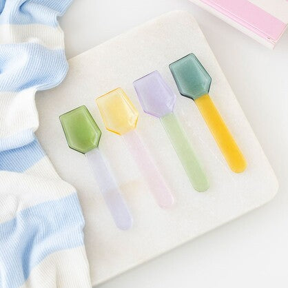 Glass Dessert Spoons Set/4