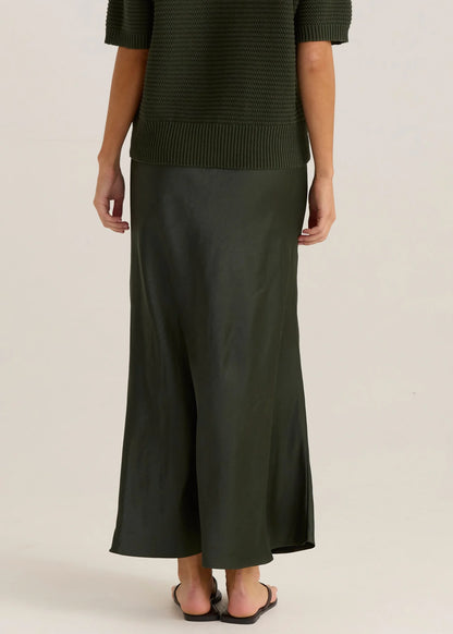 Jasper Slip Skirt - Olive