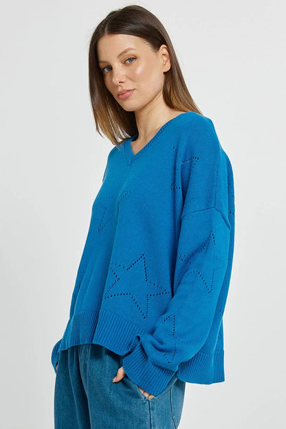 Selene Star Sweater - Blue