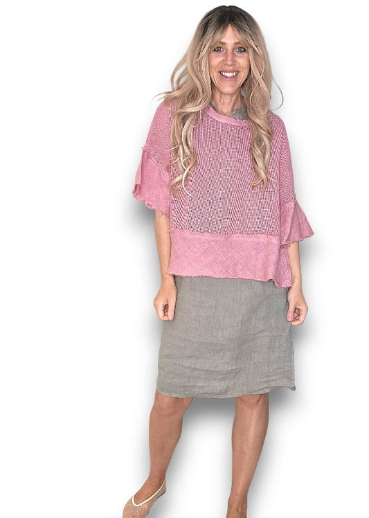 ANTIQUE BERRY AMALFI TOP