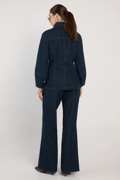 Wren Denim Sculpted Jacket - Indigo