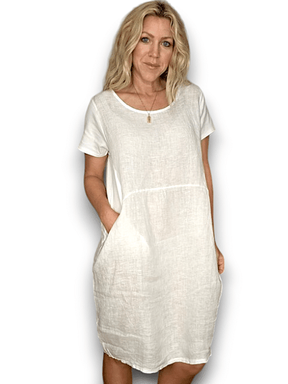 WHITE PLAIN JUNGLE DRESS