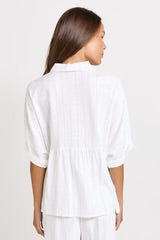 Ophelia Oversized Shirt - White/Black Stripe