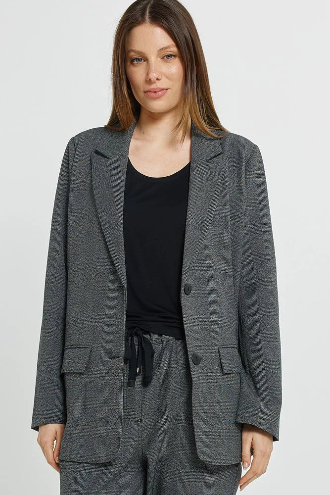 Kenzie Blazer - Grey Check