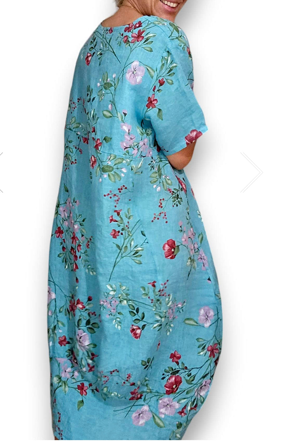 TURQUOISE LINGONBERRY MID SLEEVE MAXI DRESS