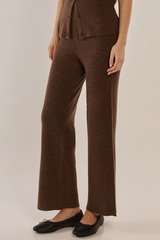 Nash Knit Pants - Espresso Brown