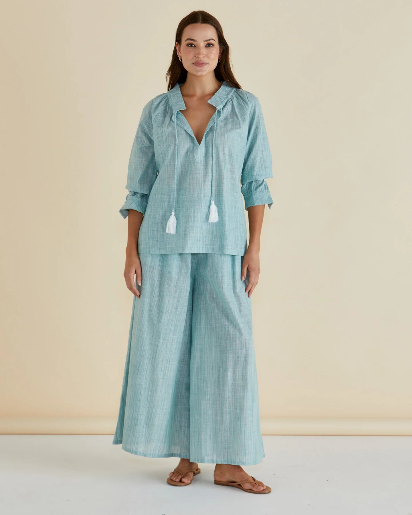 Charli Blouse - Green Stripe