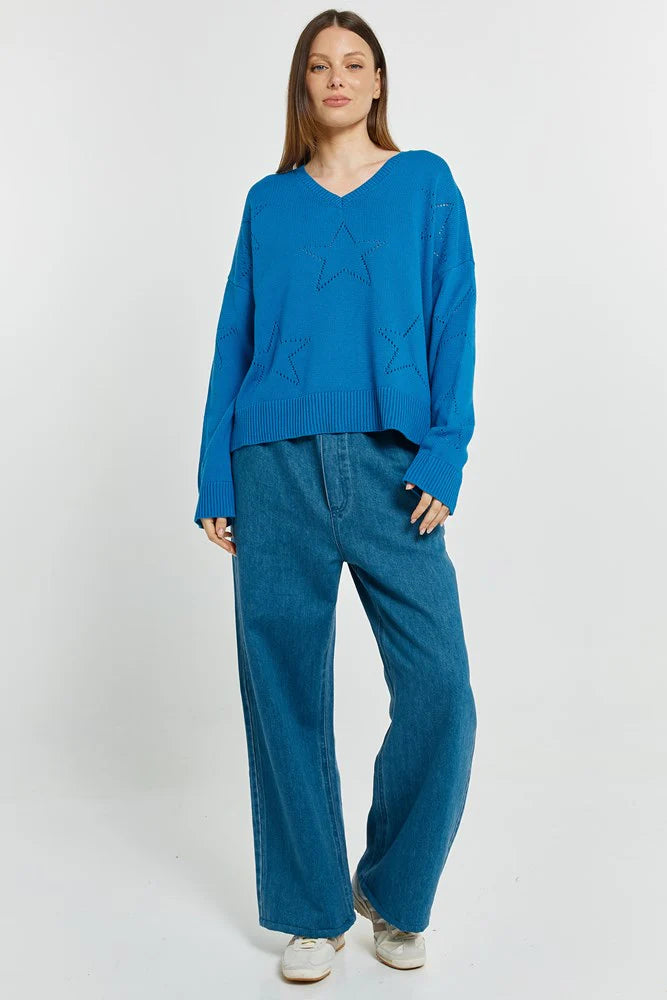 Selene Star Sweater - Blue