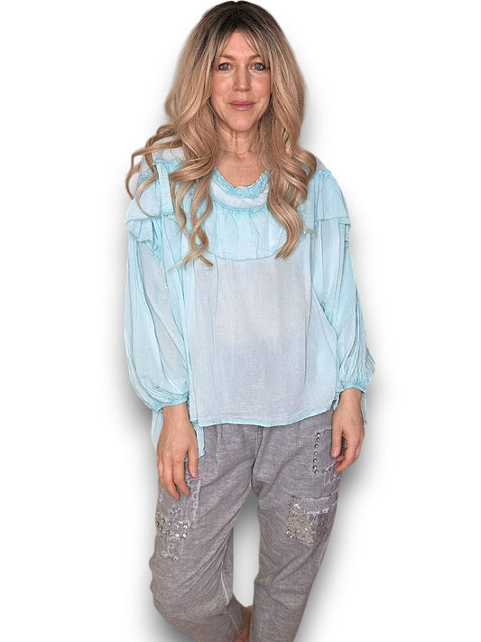 AQUA FRILL BALLOON SL TUNIC