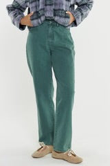 Shylah Slim Straight Jean - Green Wash
