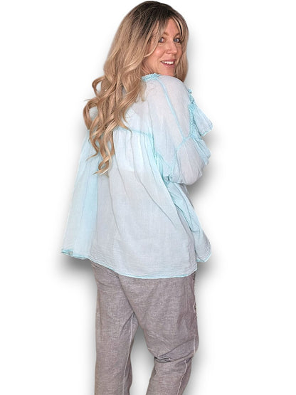 AQUA FRILL BALLOON SL TUNIC