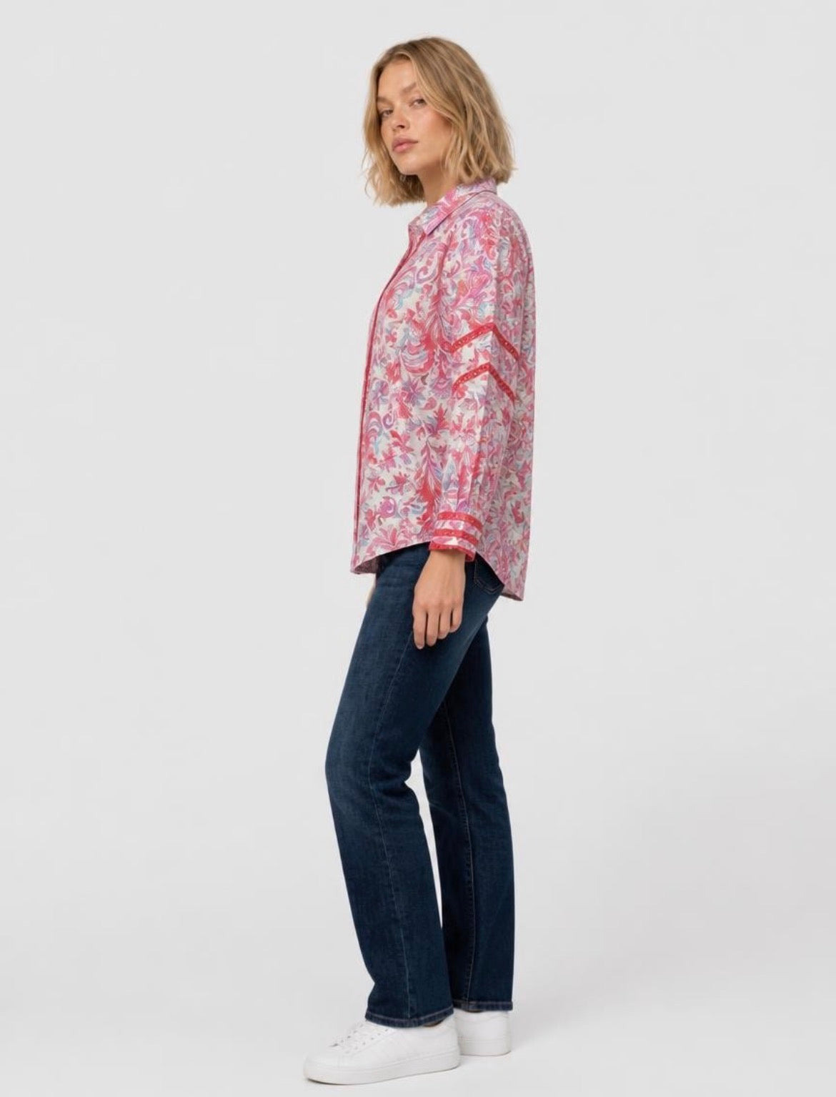 Retro Paisley Shirt - Pink