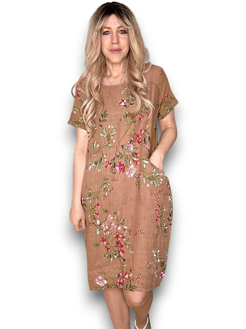 HAZELNUT LINGONBERRY JUNGLE DRESS
