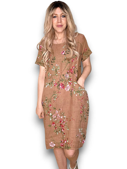 HAZELNUT LINGONBERRY JUNGLE DRESS