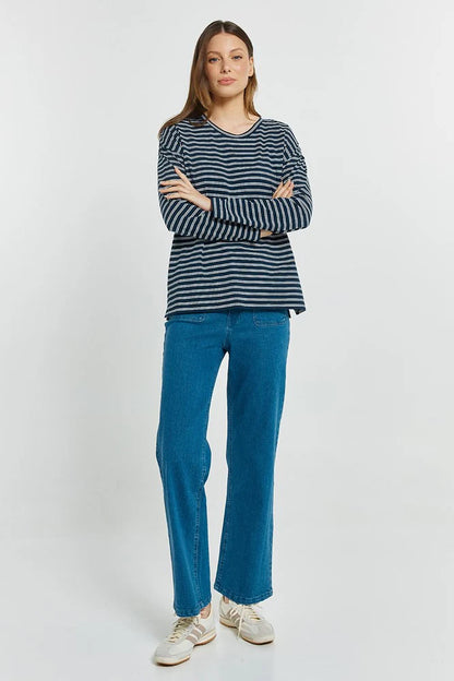 Patch Pocket Jean - Vintage Blue