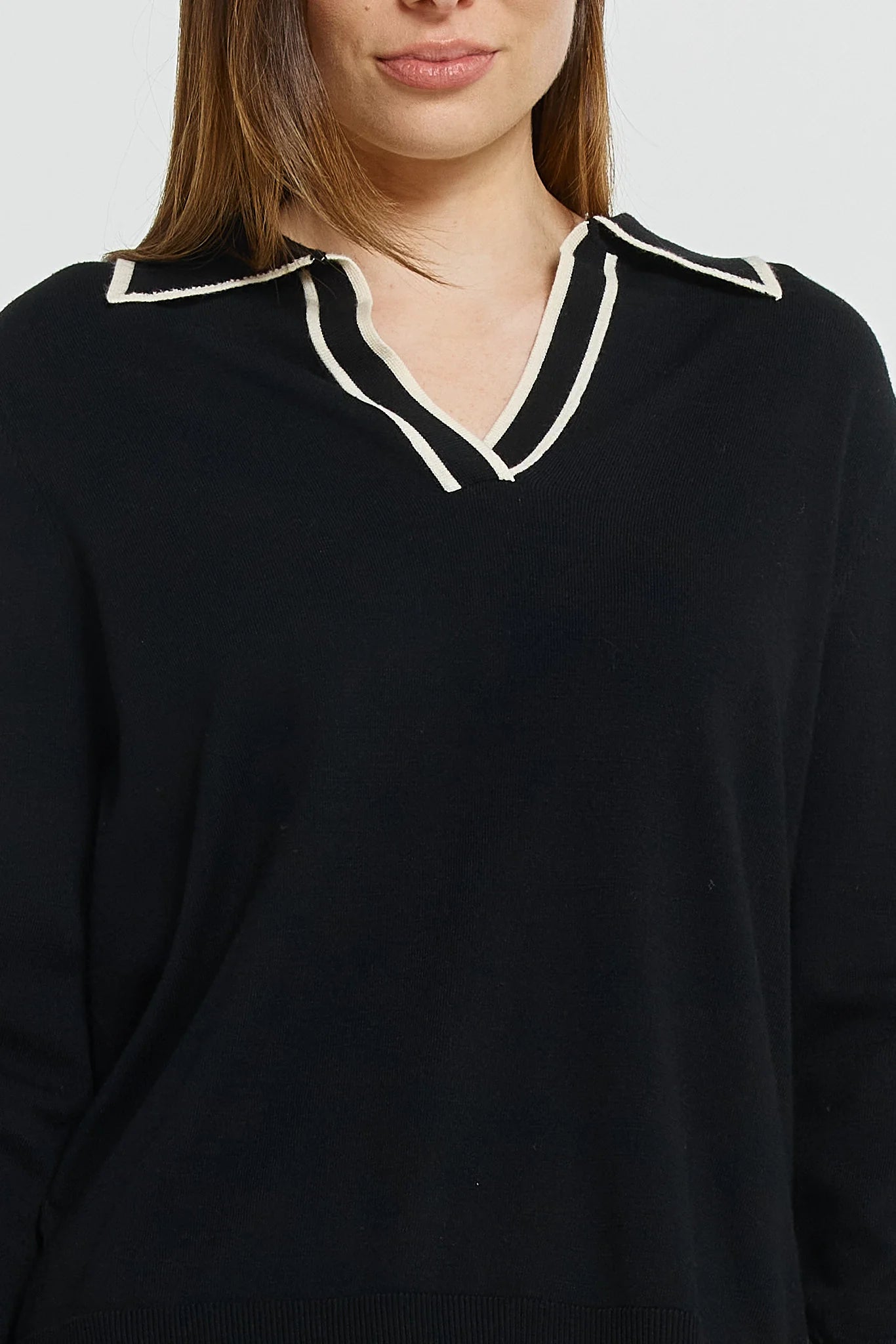 Makenna Polo Sweater - Black