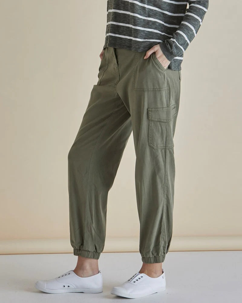 Lacey Lyocell Cargo Jogger - Khaki