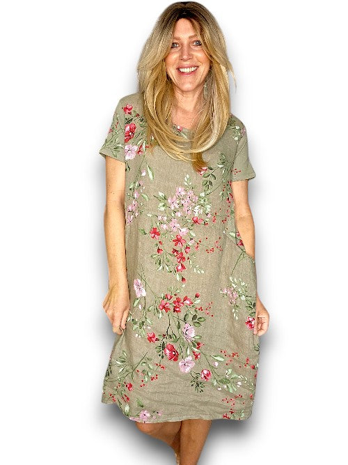 MOCHA LINGONBERRY JUNGLE DRESS
