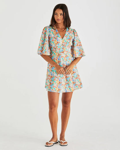 PANNA KIMONO SLEEVE DRESS - BLOSSOM