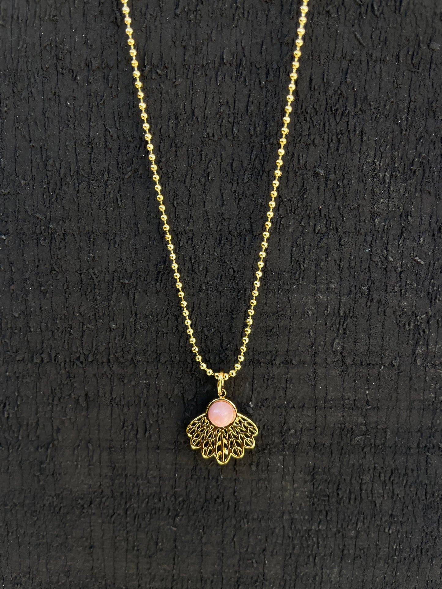 Odette Necklace - Rose Quartz
