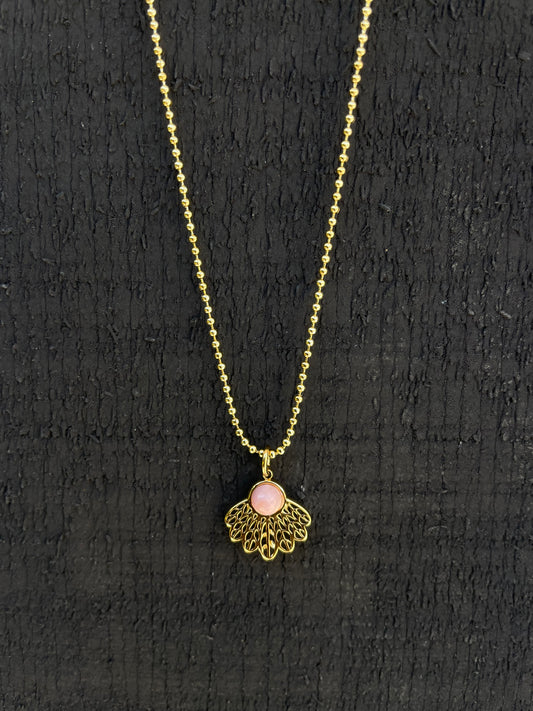 Odette Necklace - Rose Quartz