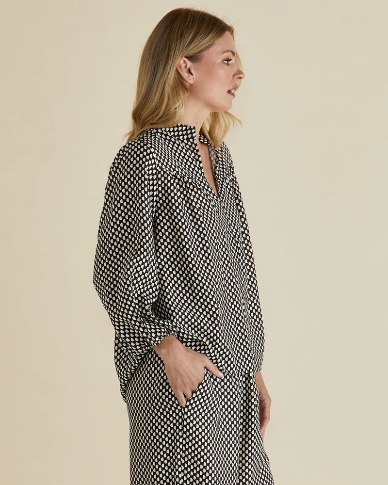 Apollo Blouse - Chocolate Print