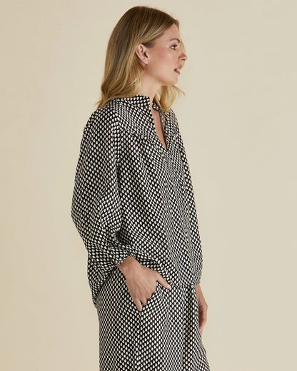 Apollo Blouse - Chocolate Print