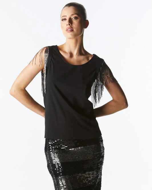 Windflowers Top - Black
