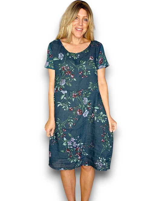 DARK JADE LINGONBERRY JUNGLE DRESS