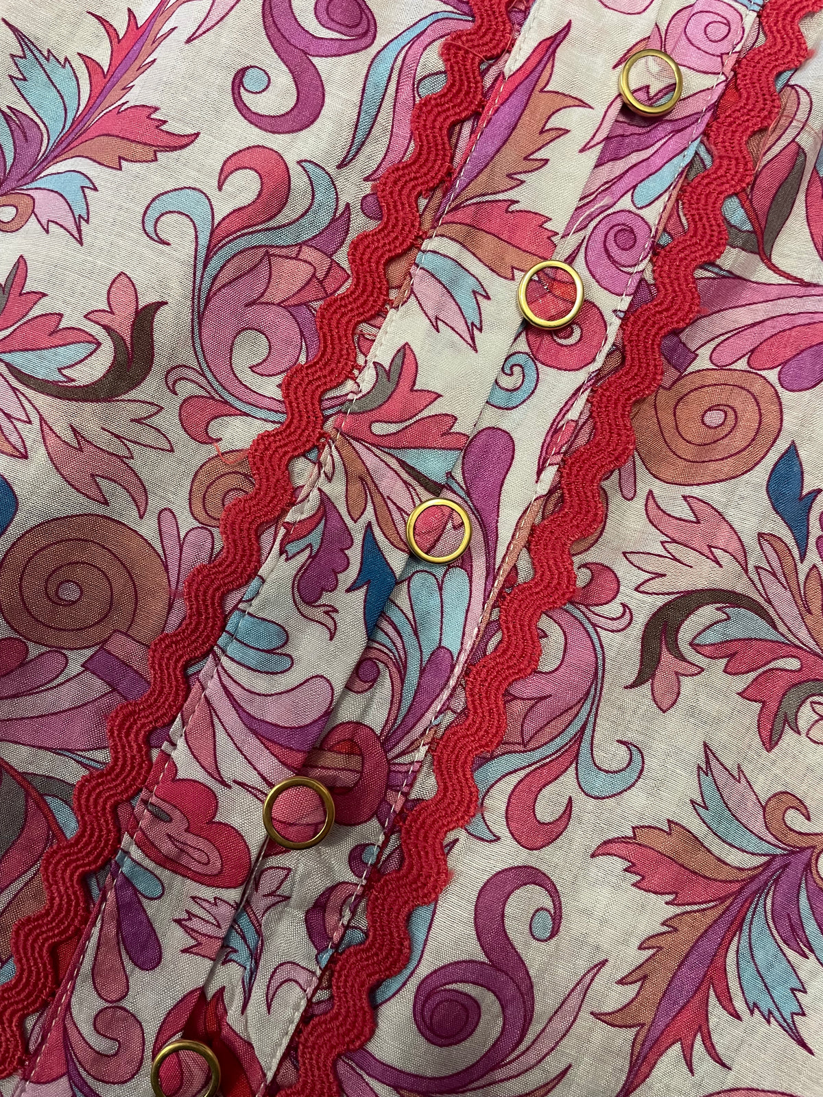 Retro Paisley Shirt - Pink