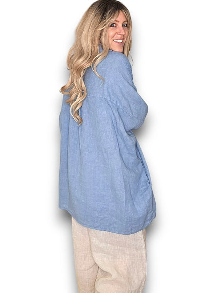 PETROL COASTAL TUNIC SHIRT
