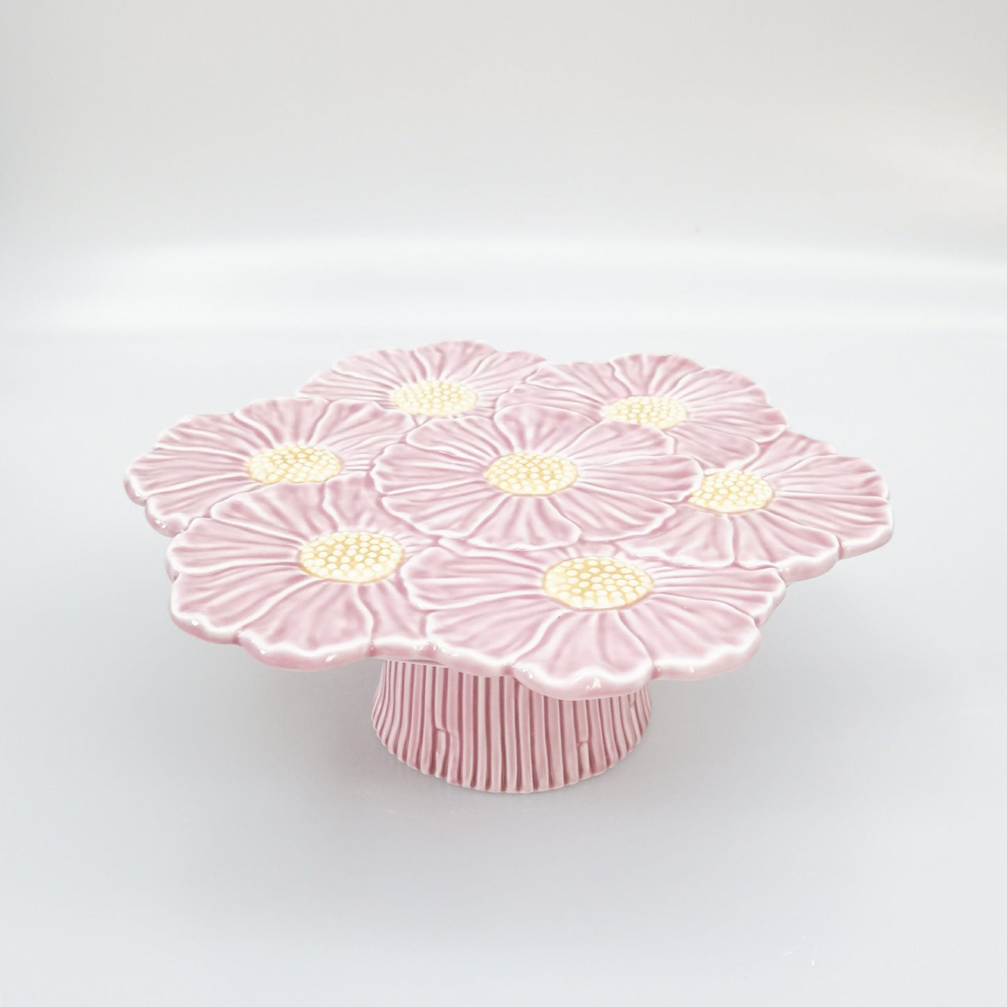 Flower Cake Stand Pink 26x10cm