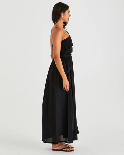 MINA STRAPLESS DRESS - BLACK