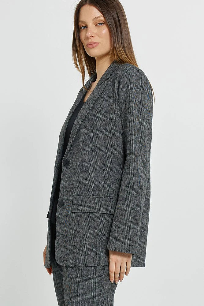 Kenzie Blazer - Grey Check