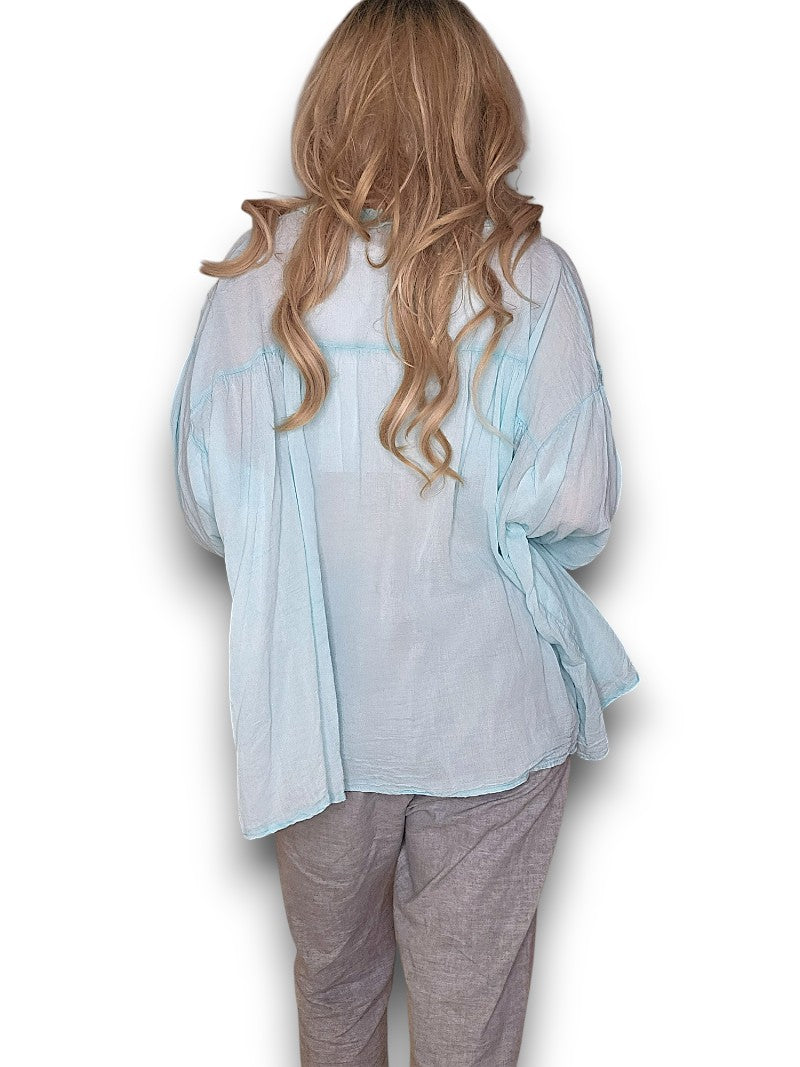 AQUA FRILL BALLOON SL TUNIC