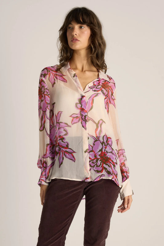 Nyomi Blouse - Light Flower Print