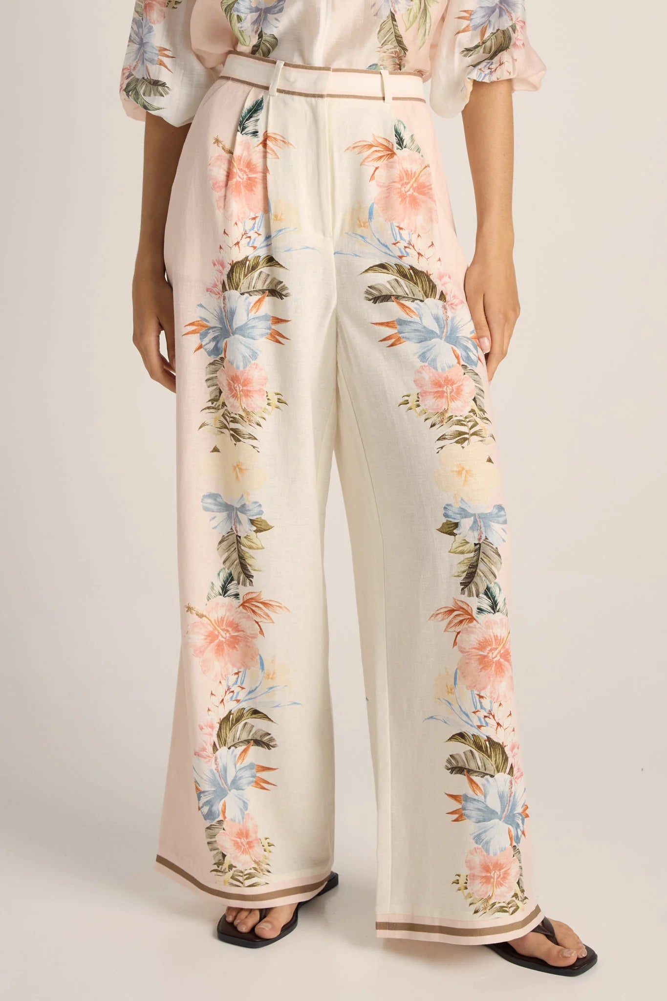 Solara Placement Print Pant - Pink Print