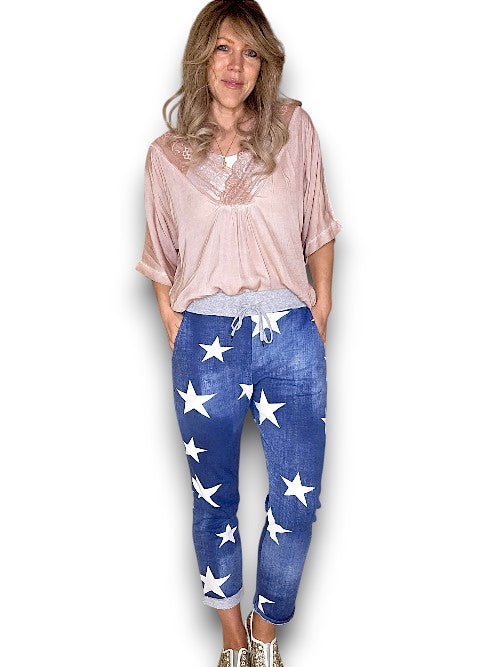 DARK DENIM STAR JOGGER