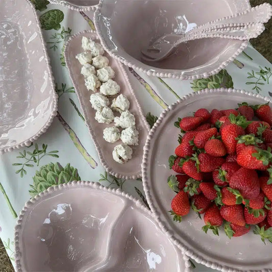 Melamine Pearl Platter Handle Round