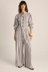 Saskia Pant - Brown Stripe