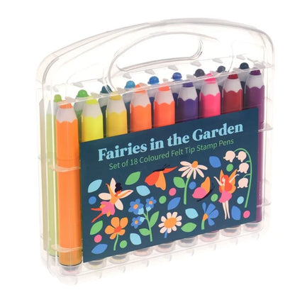 Fairies In The Garden Felt Tip Stamp Pens
