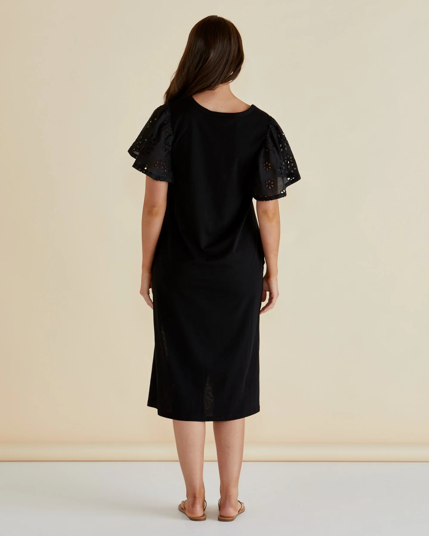 Sawyer Embroidered Dress - Black