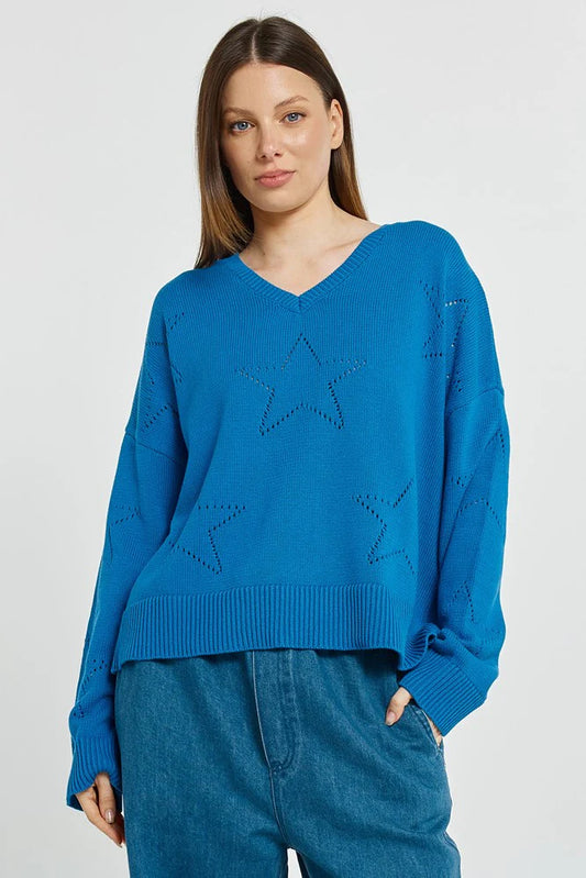 Selene Star Sweater - Blue