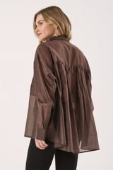 Val Oversized Shirt - Chocolate