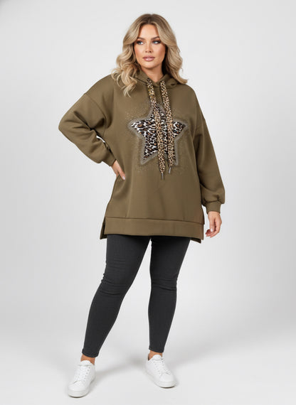 Star Hoodie - Khaki