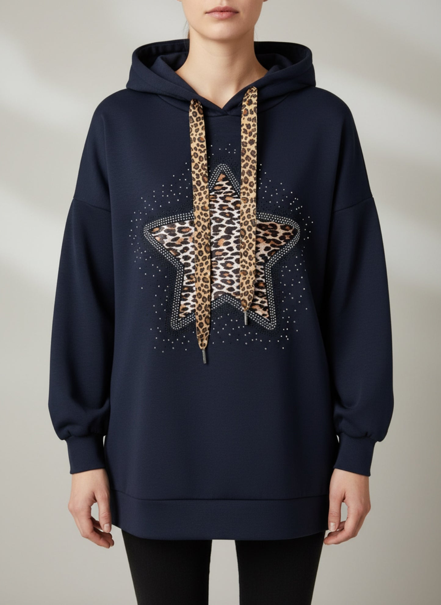 Star Hoodie -Navy