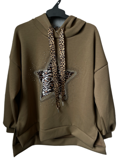Star Hoodie - Khaki