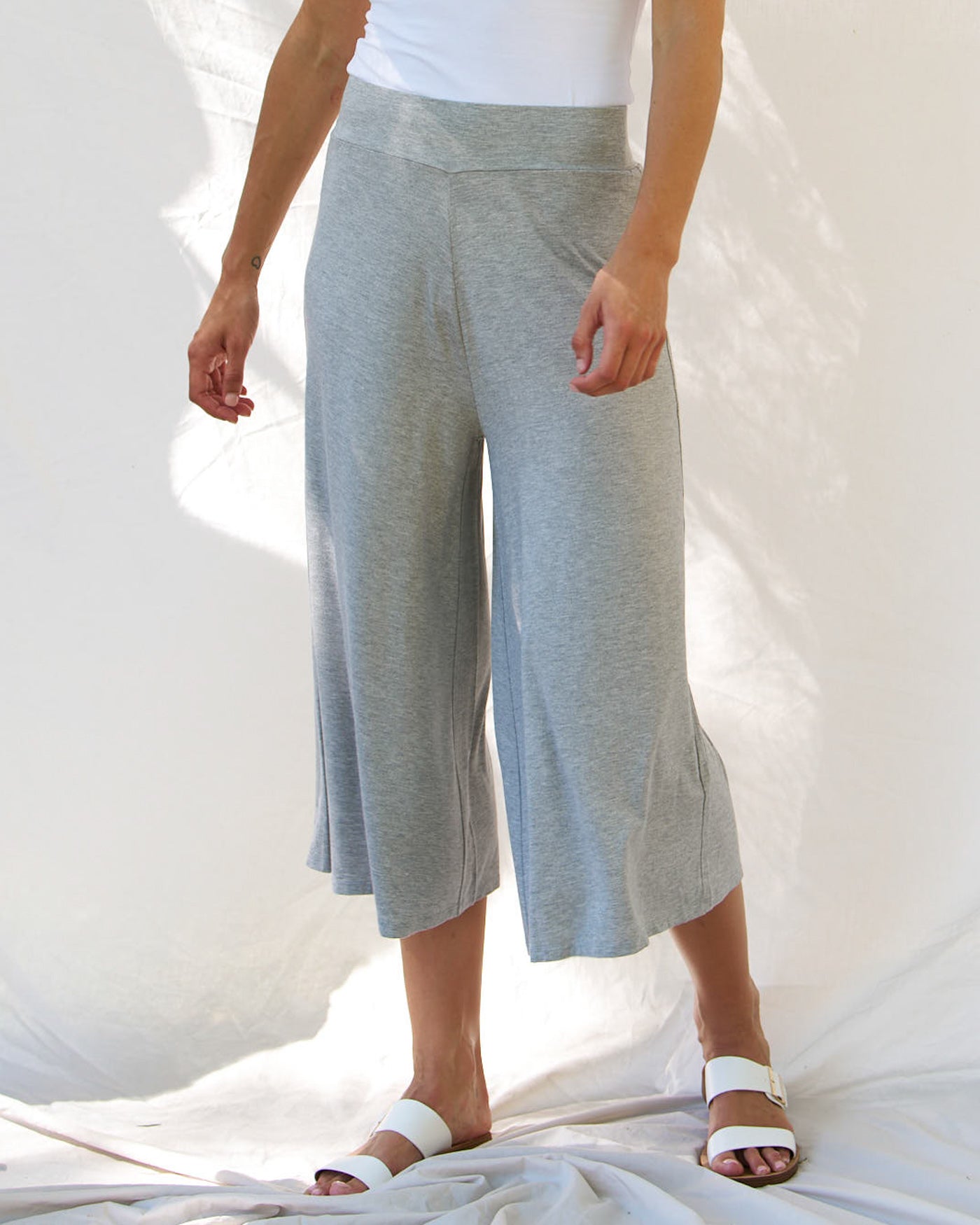 Crystal Crop Jogger - Grey Marle